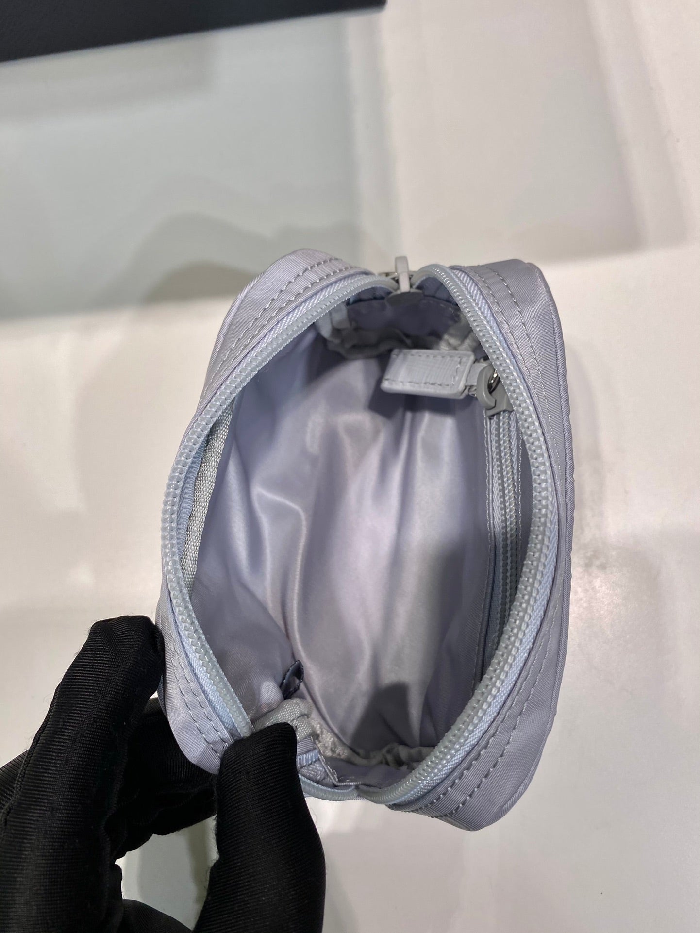 PRA CLUTCH 12 IN LIGHT GREY RE-NYLON mysite