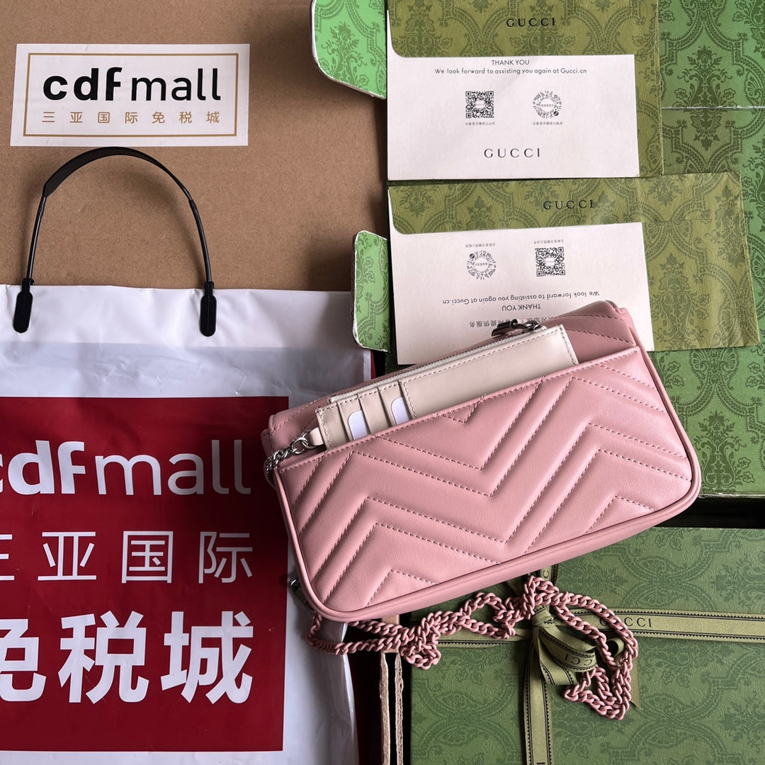 gg marmont 21cm all pink calfskin mysite