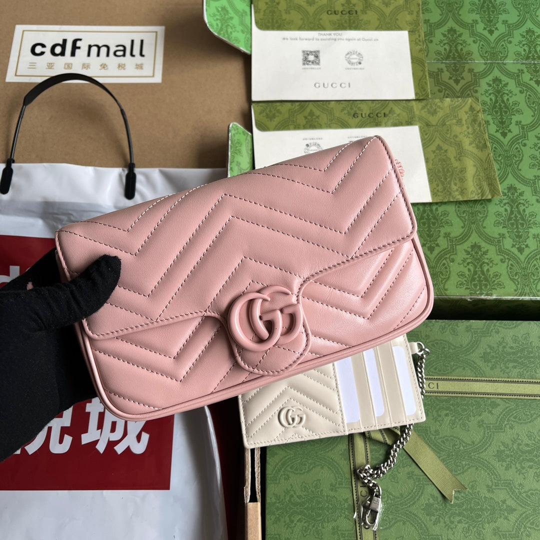 gg marmont 21cm all pink calfskin mysite