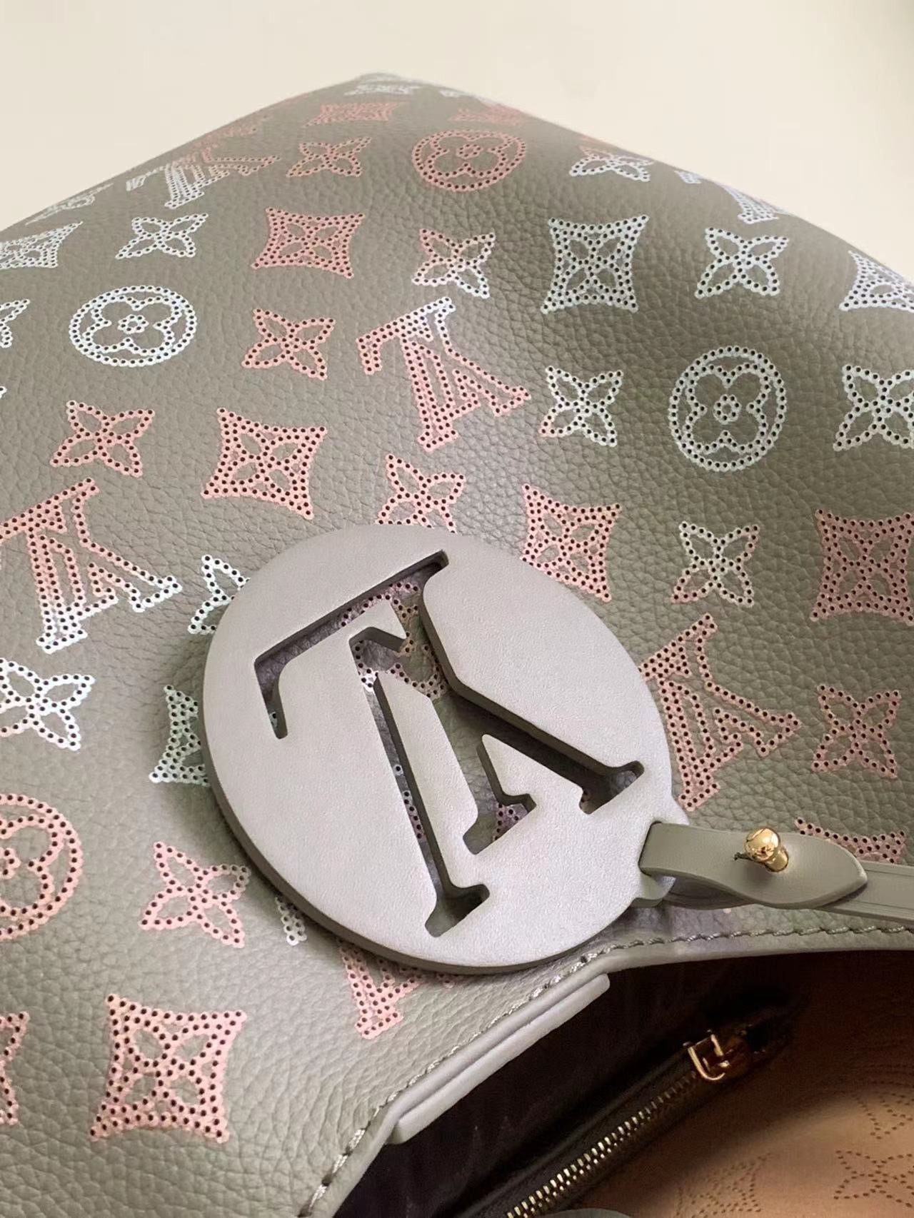 CARMEL 40 IN GRAY MONOGRAM GRADIENT PERFORATED CALFSKIN mysite