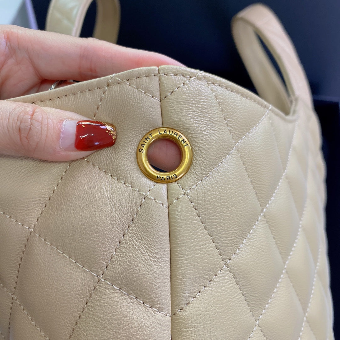 ICARE MAXI 58 SHOPPING BAG BEIGE QUILTED LAMBSKIN mysite