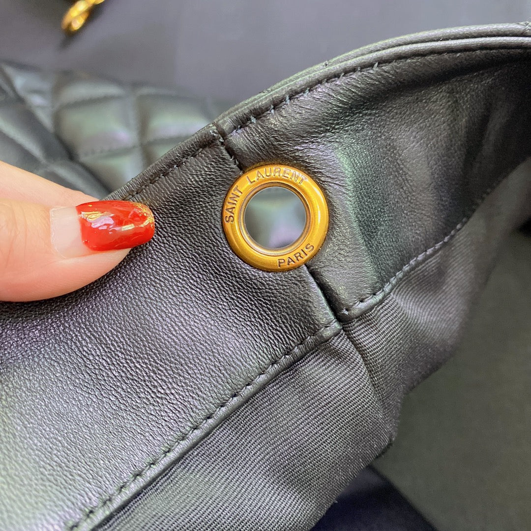 ICARE MAXI 58 SHOPPING BAG BLACK QUILTED LAMBSKIN mysite