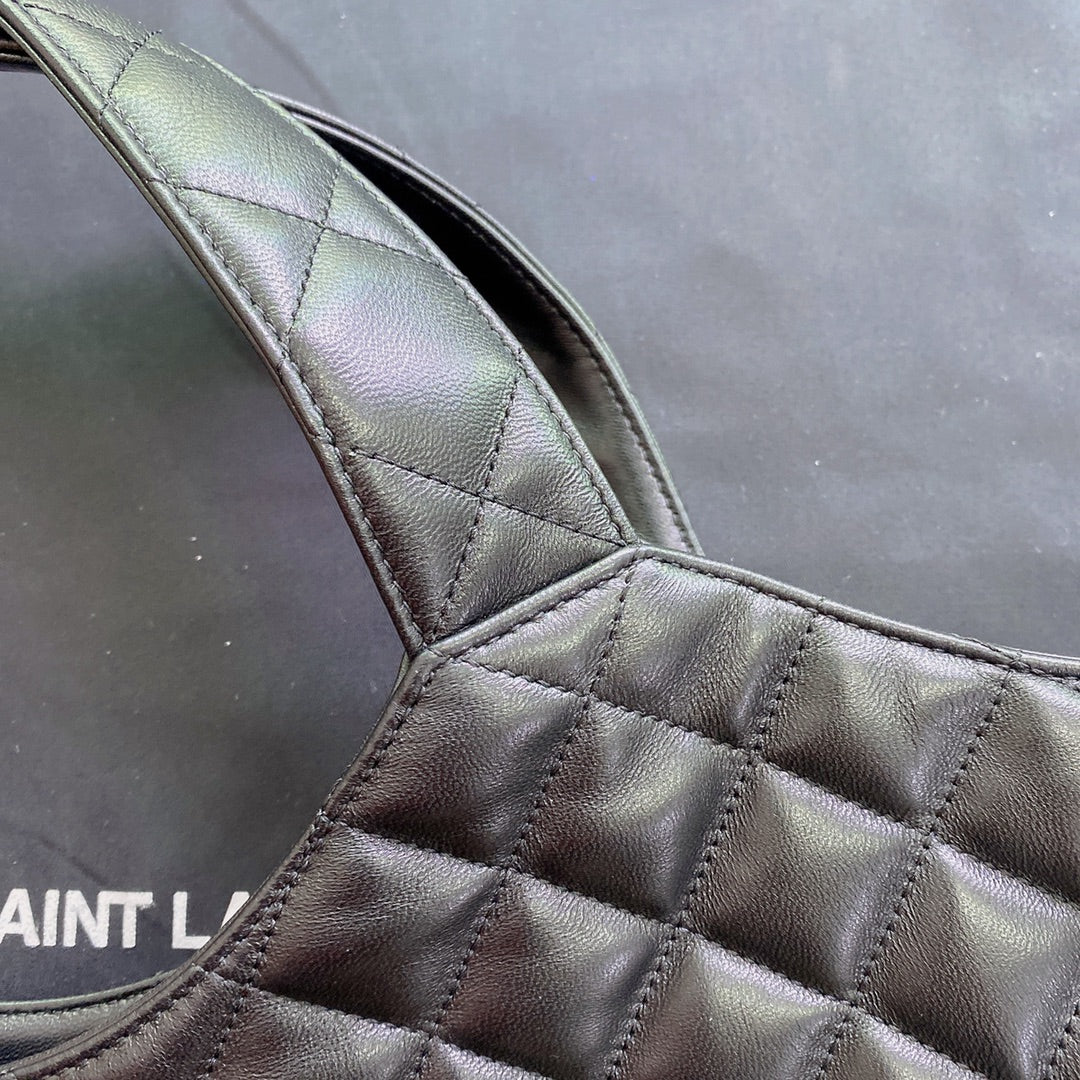 ICARE MAXI 58 SHOPPING BAG BLACK QUILTED LAMBSKIN mysite
