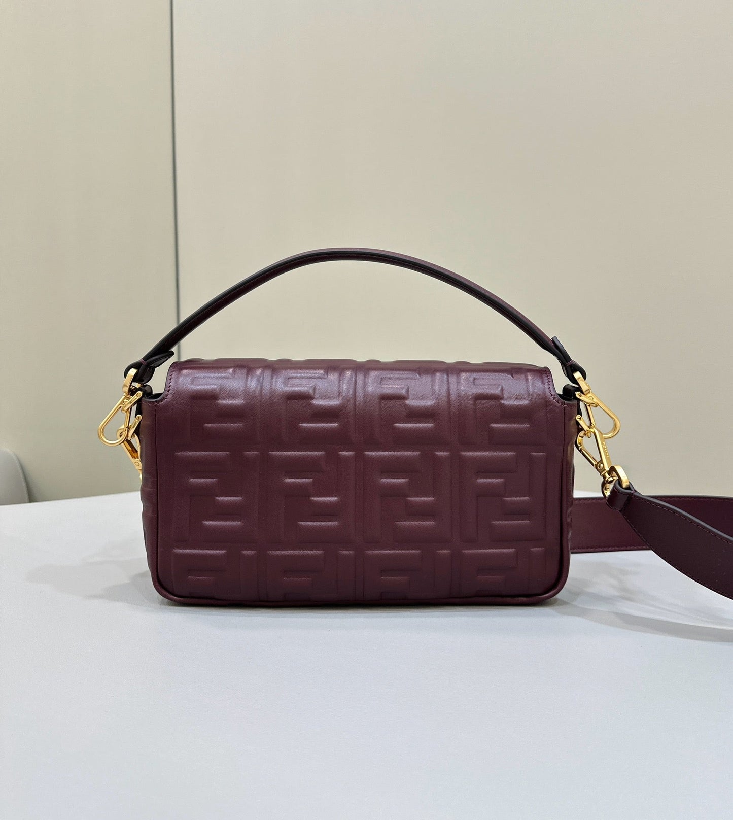 Baguette 27cm Burgundy Lambskin Gold Hardware mysite