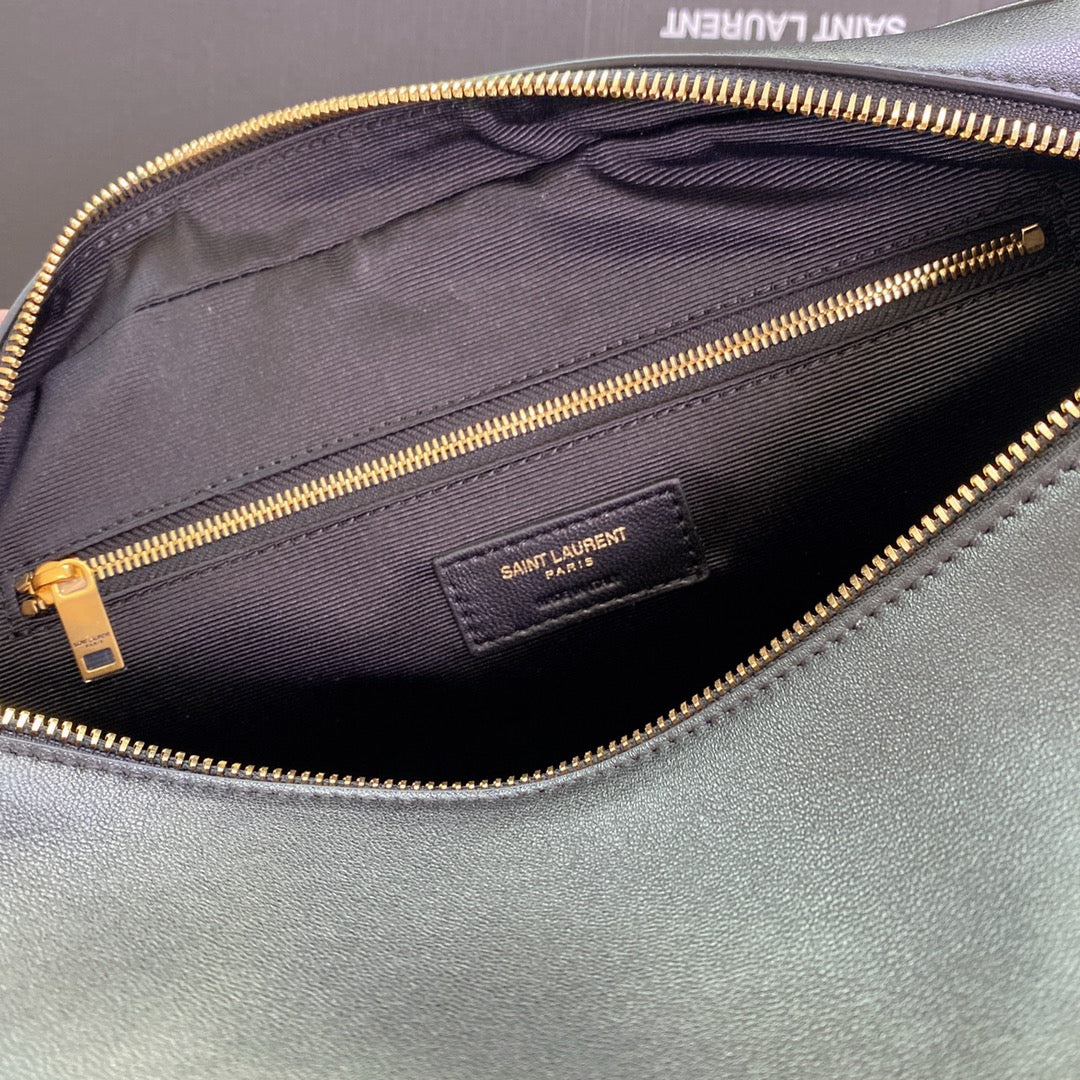 TRAVEL BAG 31 IN KHAKI GREEN LAMBSKIN GOLD HARDWARE mysite
