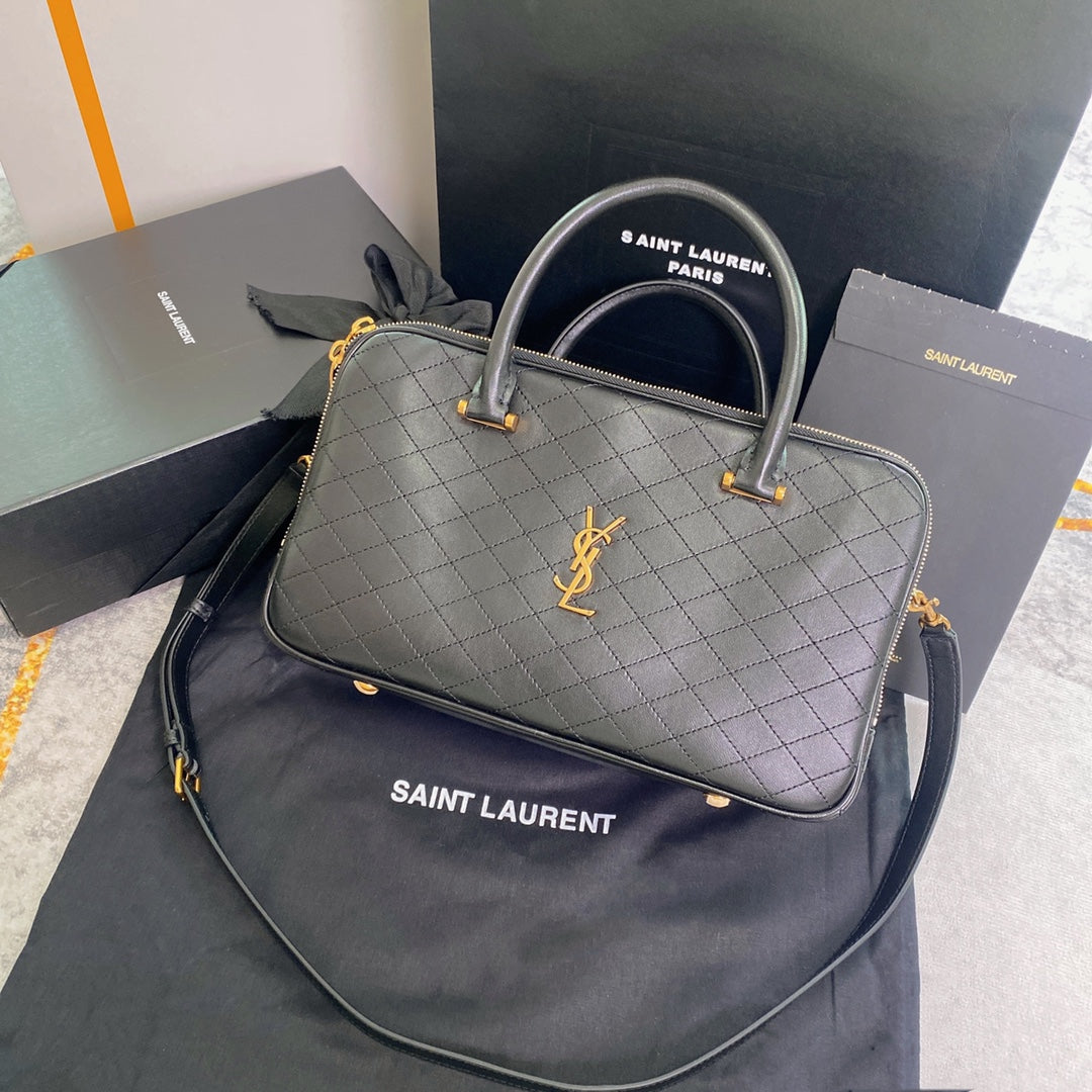 TRAVEL BAG 31 IN KHAKI GREEN LAMBSKIN GOLD HARDWARE mysite