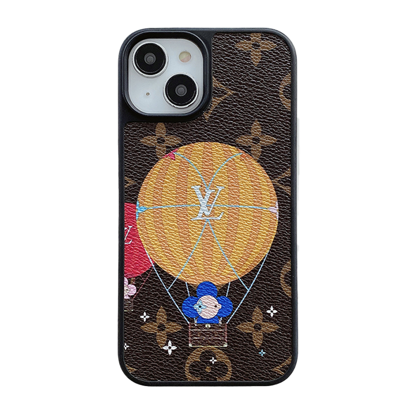 Lou Balloon & Heart Leather iPhone Case mysite