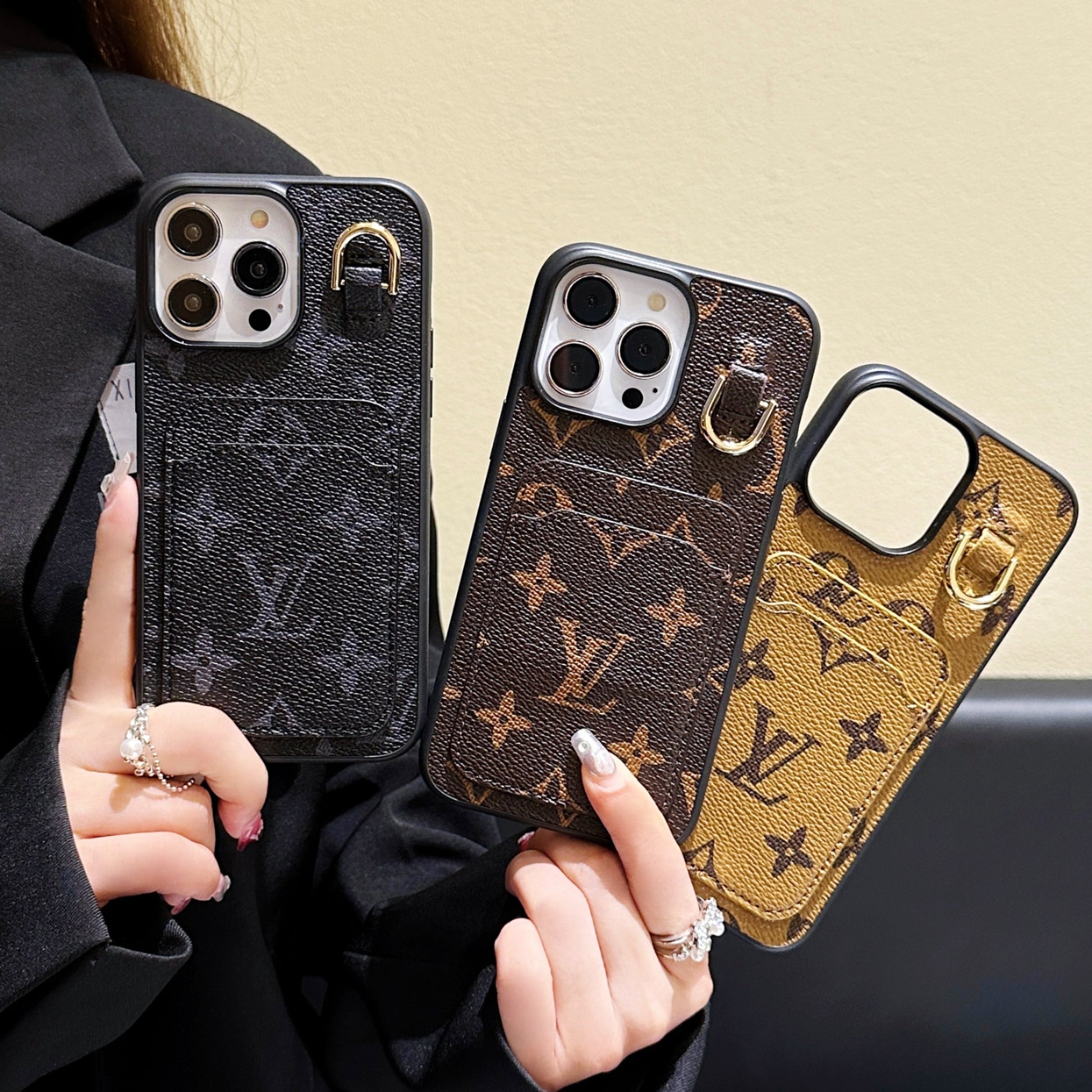 Lou Card Holder Leather iPhone Case mysite