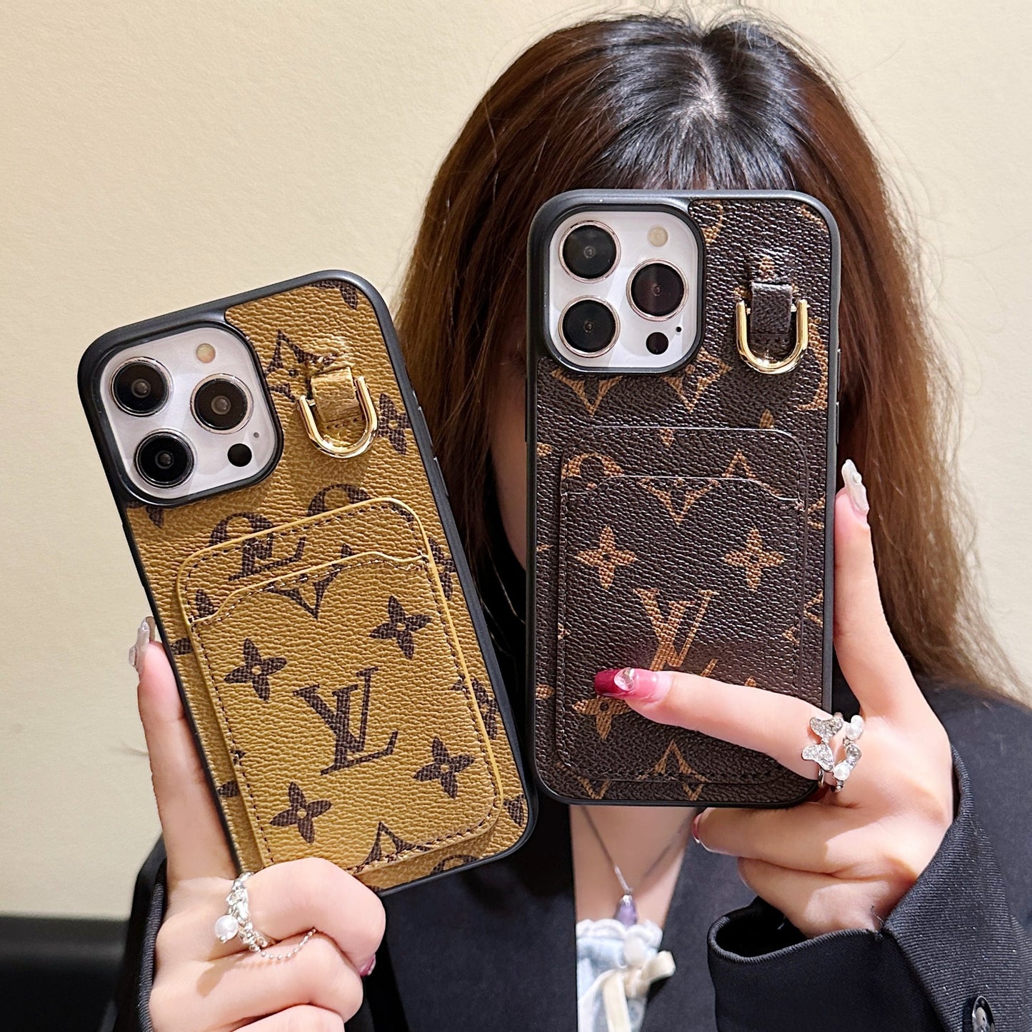 Lou Card Holder Leather iPhone Case mysite