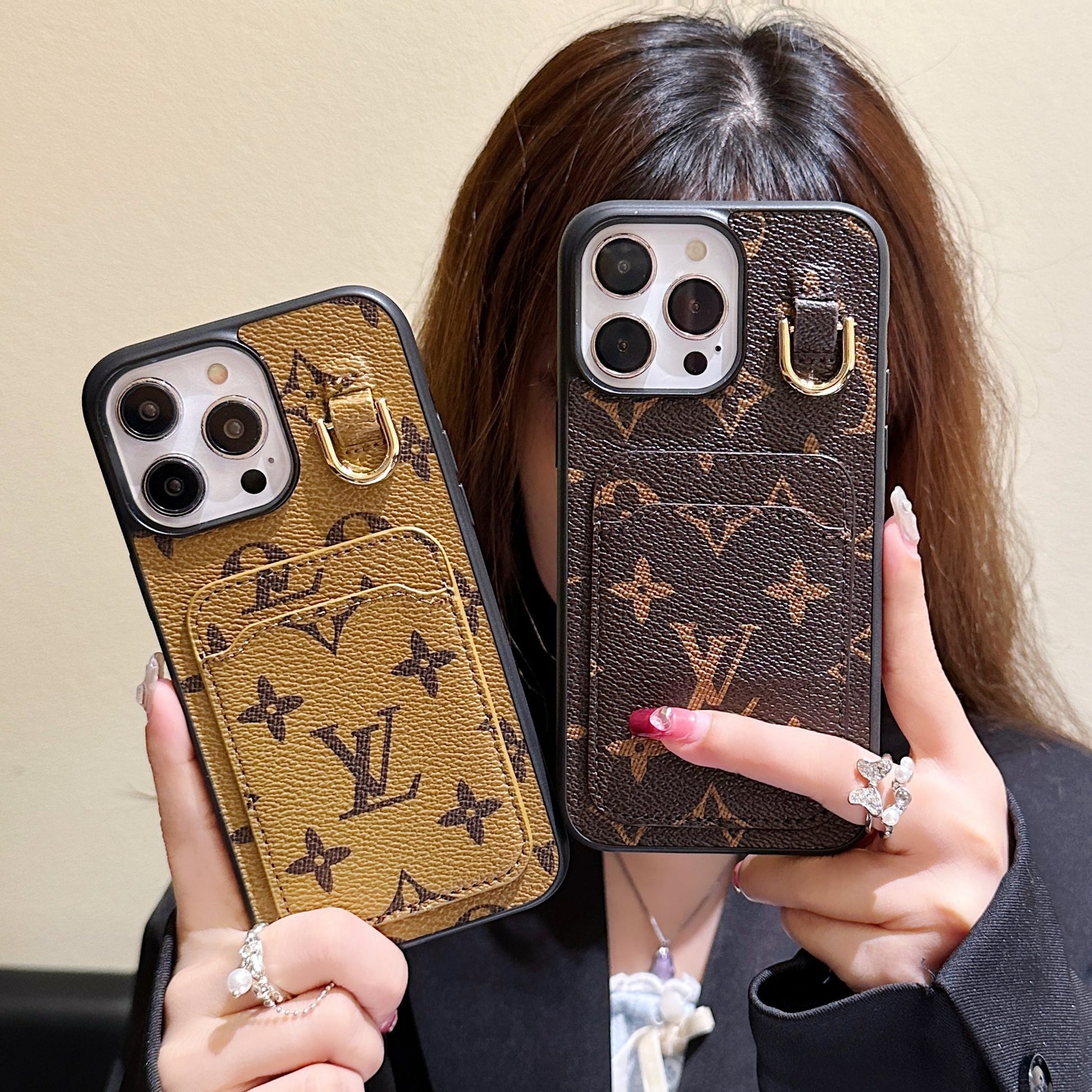 Lou Card Holder Leather iPhone Case mysite