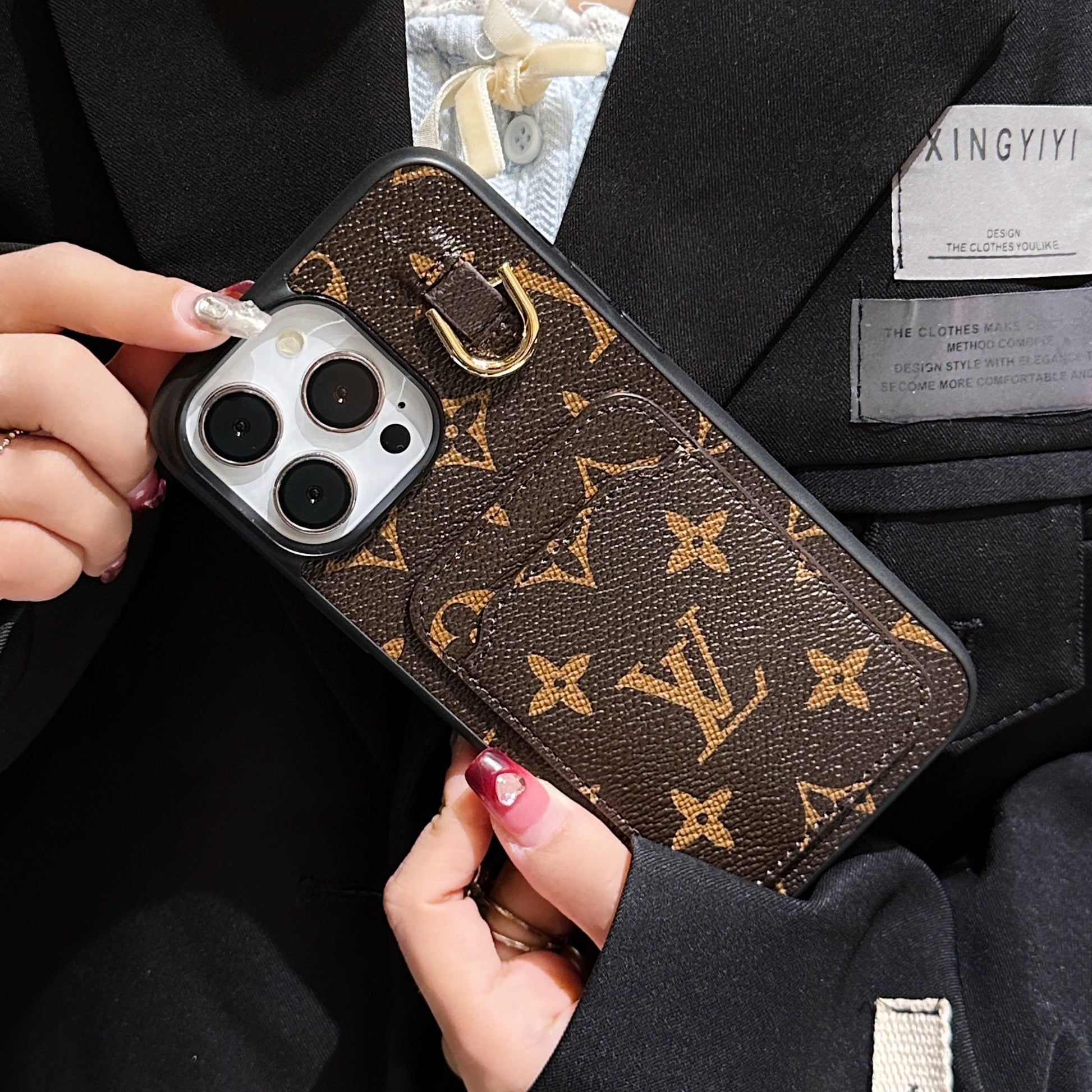 Lou Card Holder Leather iPhone Case mysite