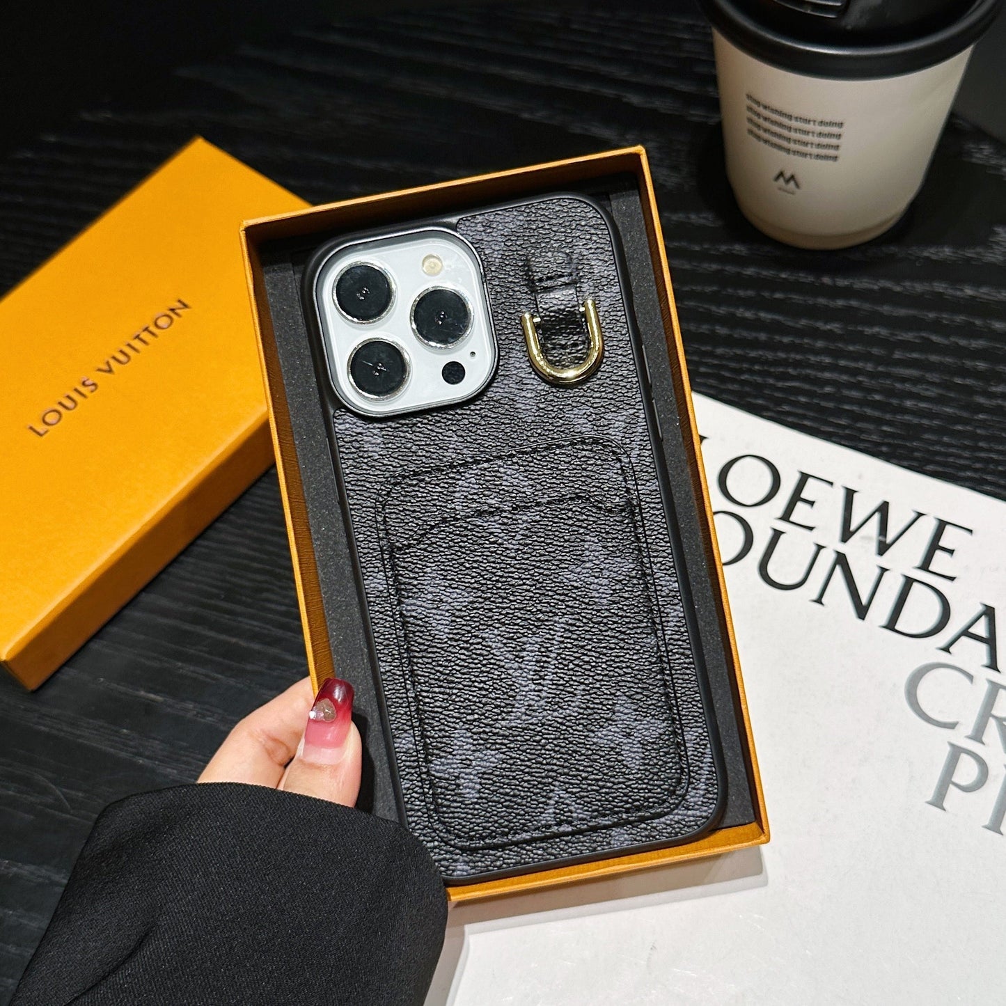 Lou Card Holder Leather iPhone Case mysite