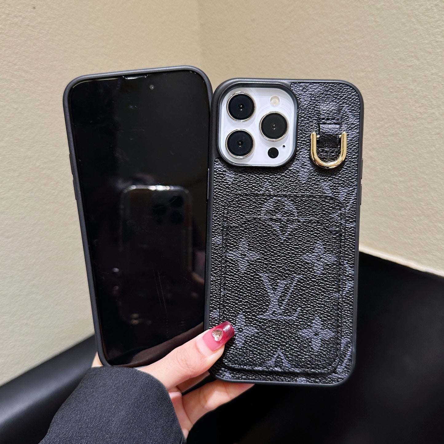 Lou Card Holder Leather iPhone Case mysite