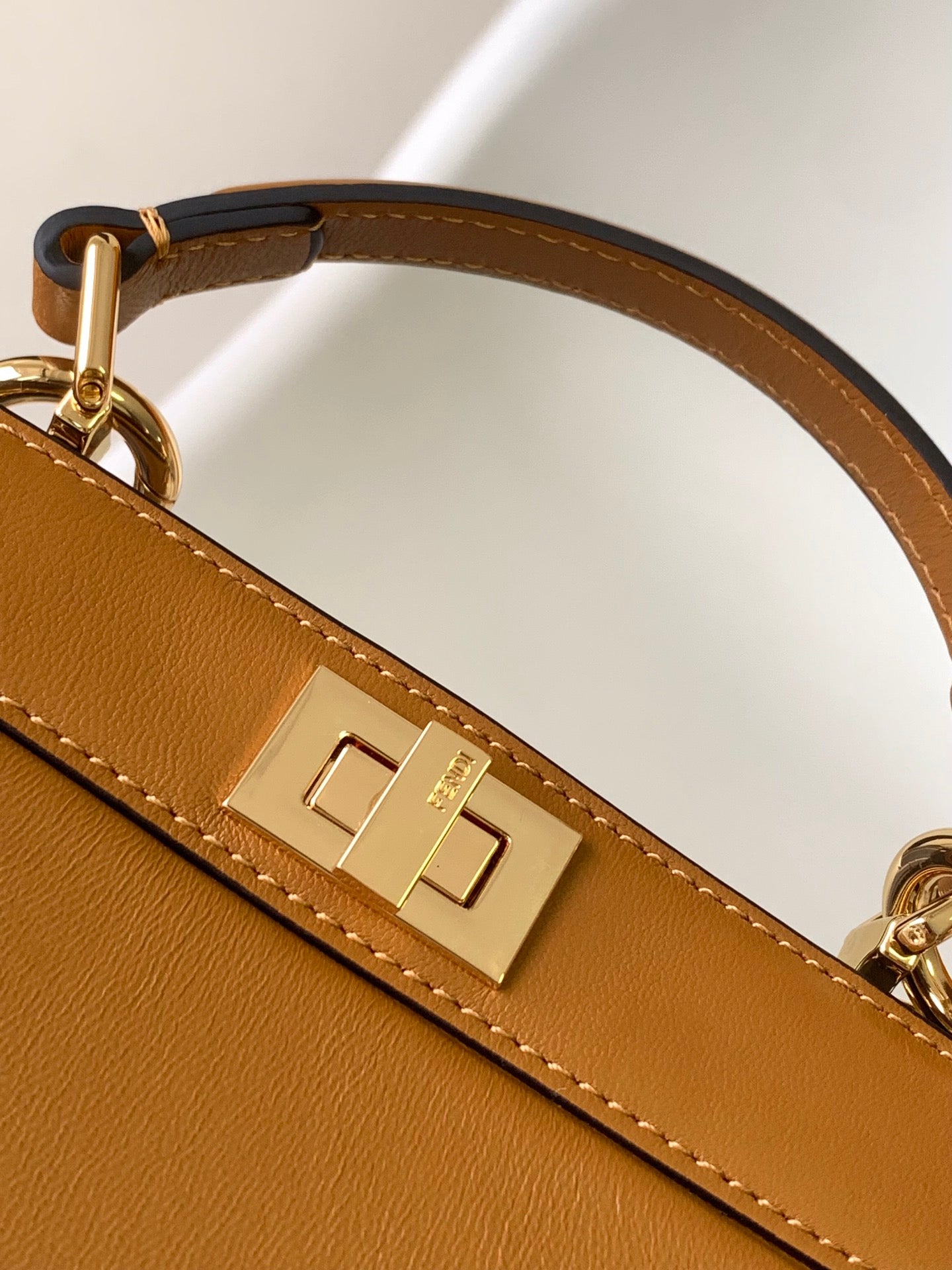 Peekaboo ISeeU Petite 20 Bag Tan Lambskin Ghw mysite