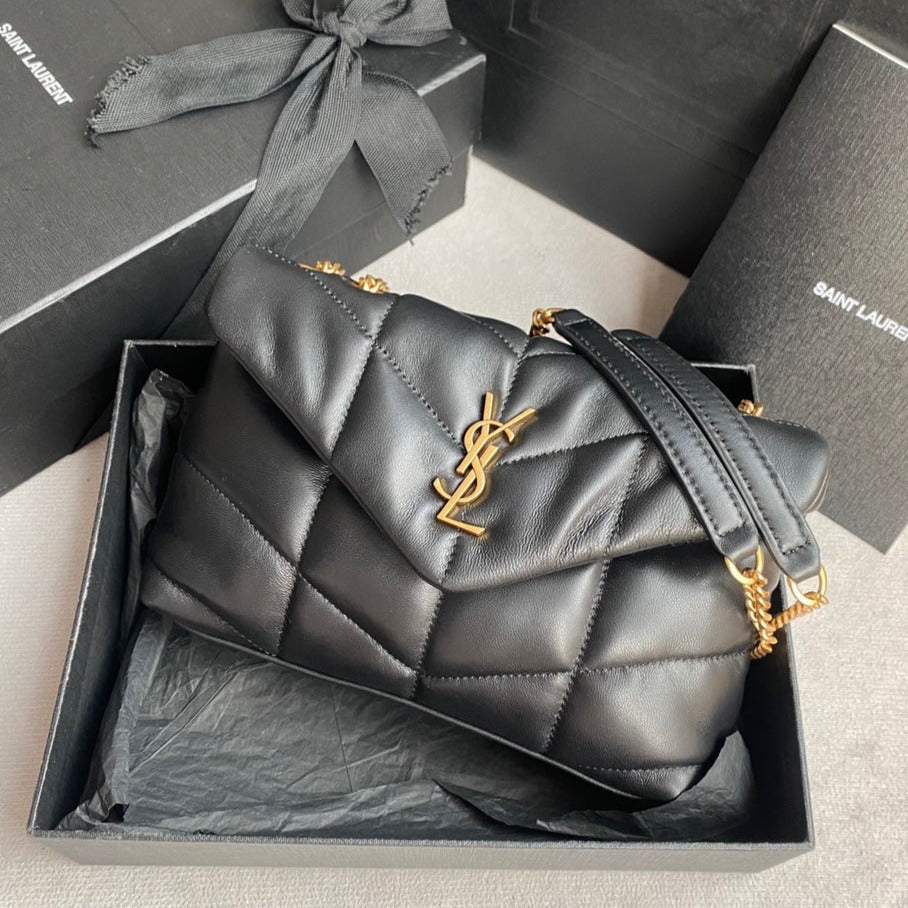 LOULOU MINI 23 BLACK QUILTED GOLD HARDWARE mysite