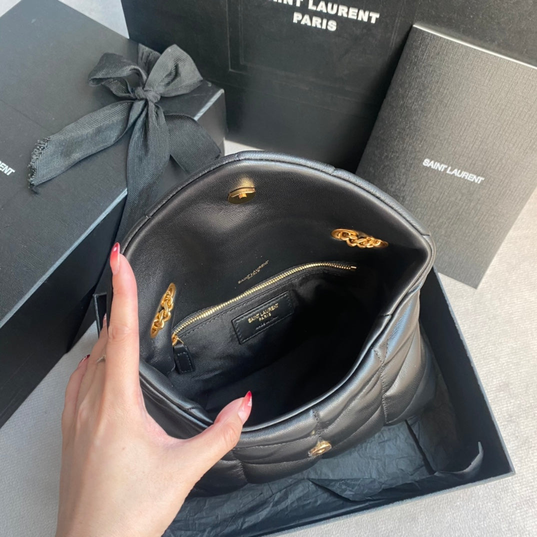 LOULOU MINI 23 BLACK QUILTED GOLD HARDWARE mysite