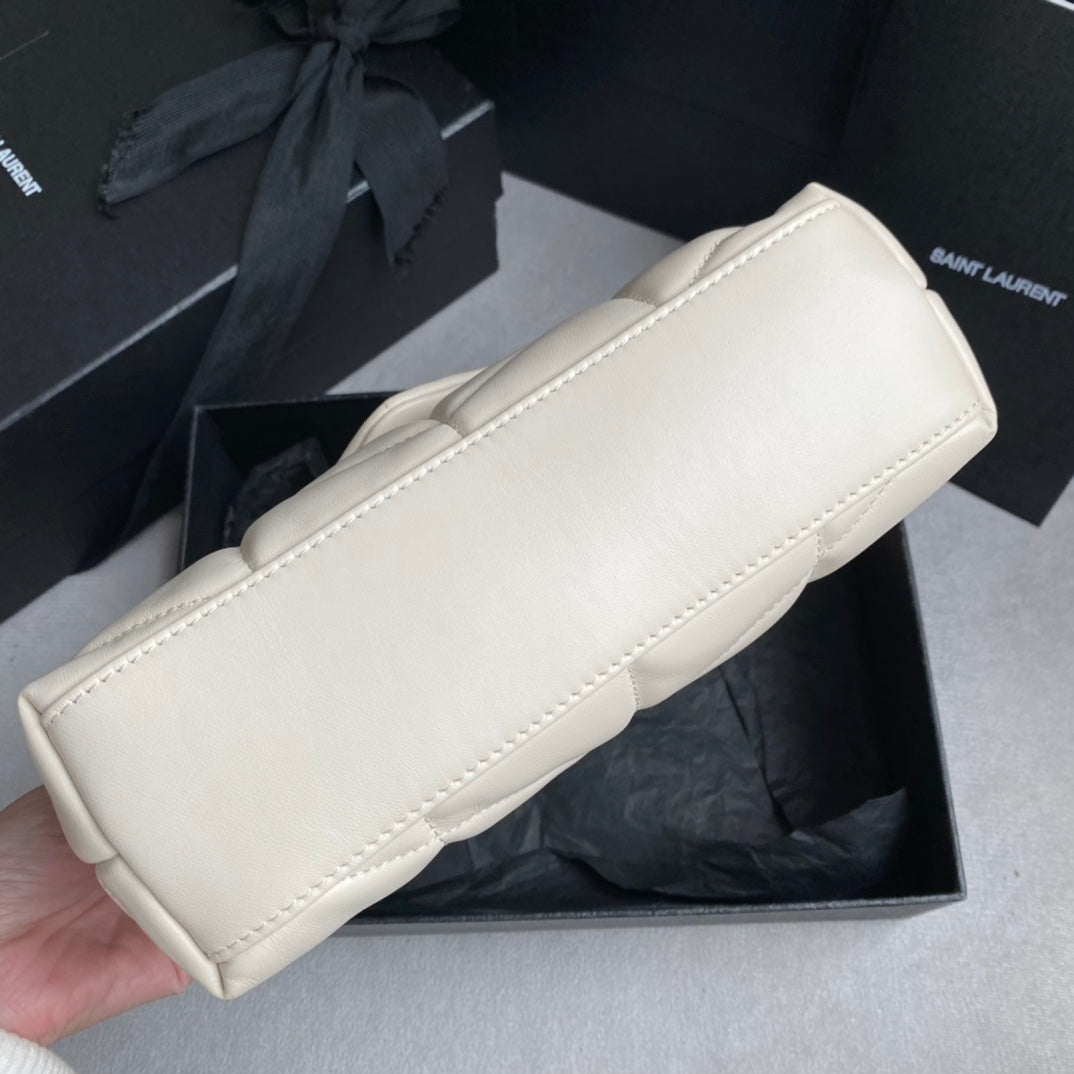 LOULOU MINI 23 WHITE QUILTED GOLD HARDWARE mysite