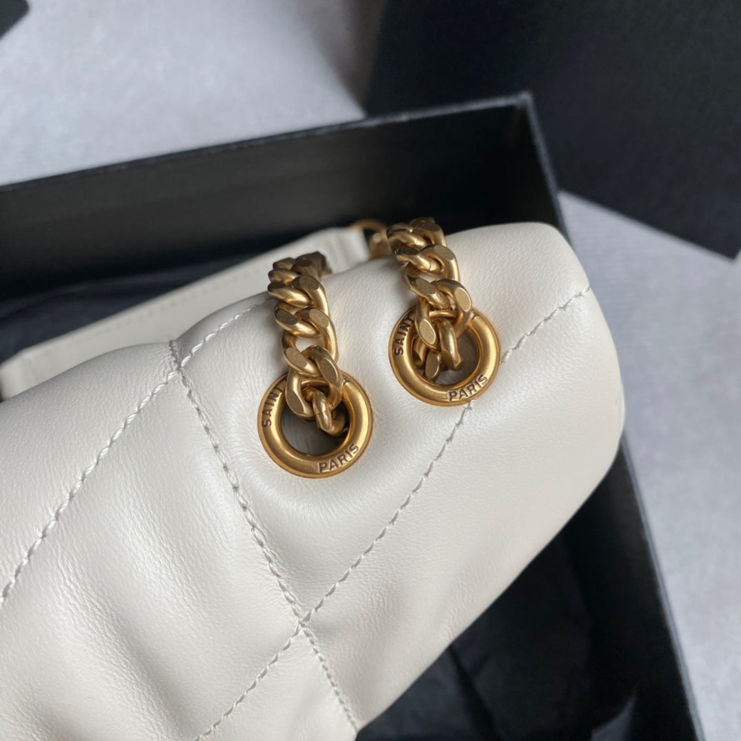 LOULOU MINI 23 WHITE QUILTED GOLD HARDWARE mysite