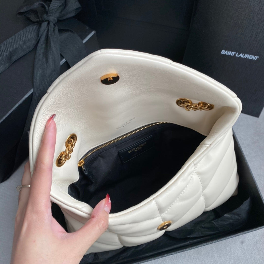 LOULOU MINI 23 WHITE QUILTED GOLD HARDWARE mysite
