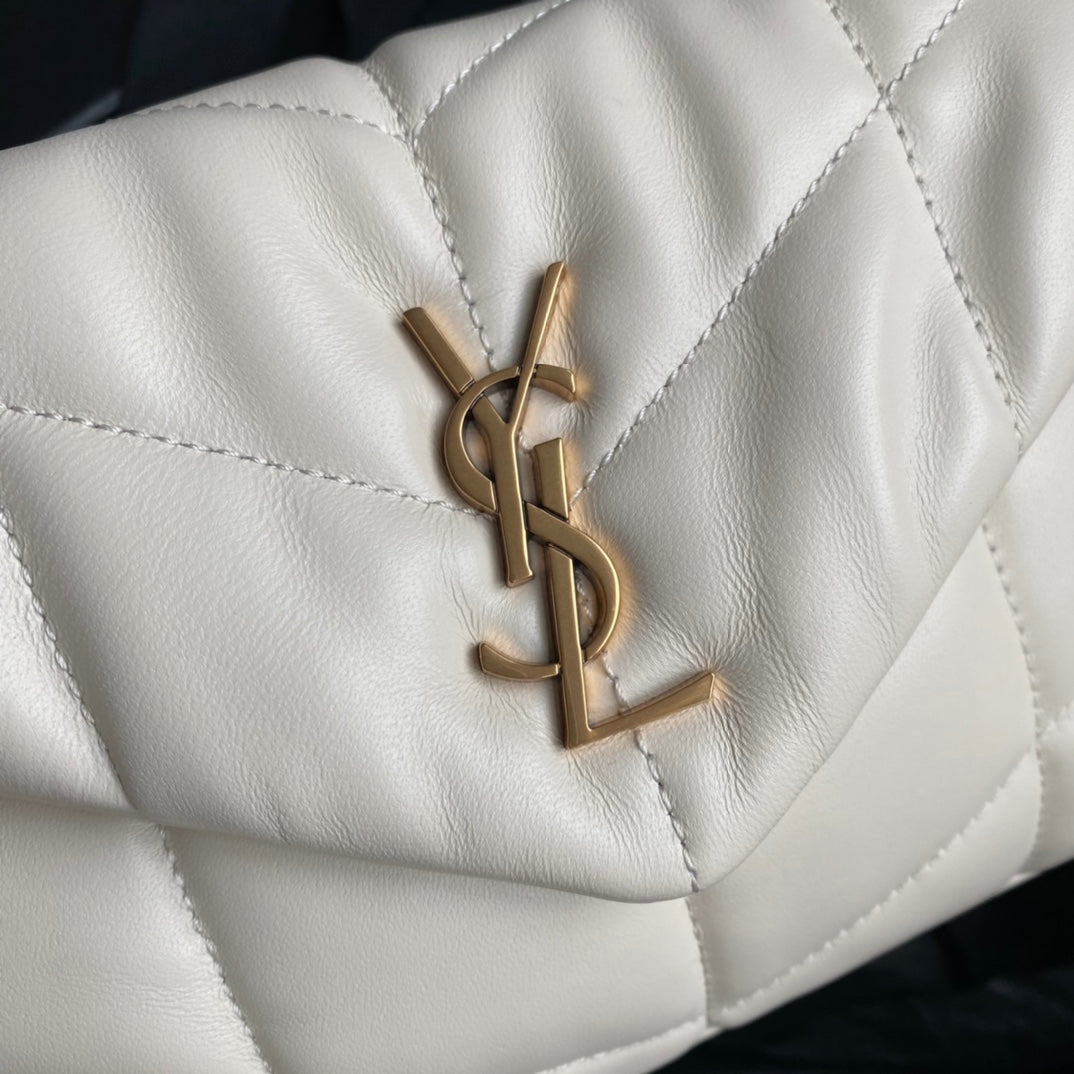 LOULOU MINI 23 WHITE QUILTED GOLD HARDWARE mysite