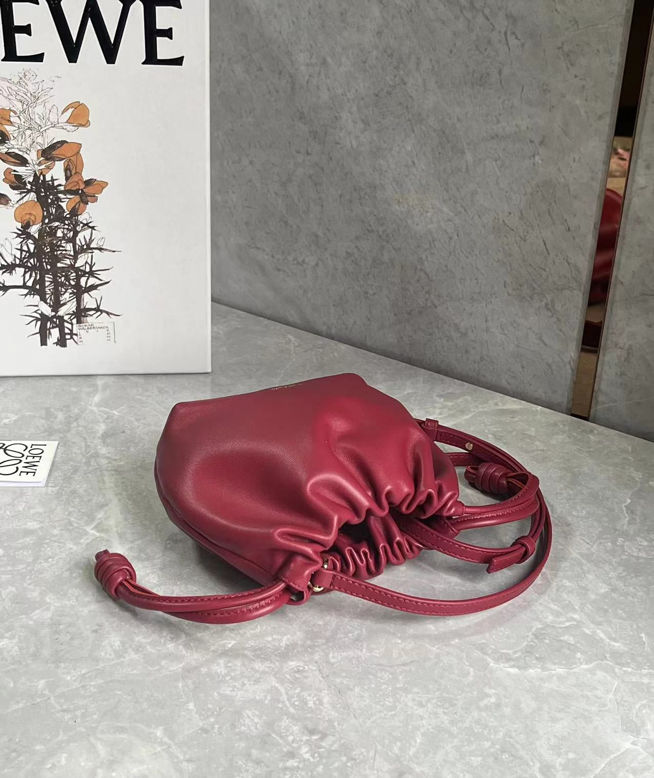 Flamenco Cluth Dark Burgundy Calfskin mysite