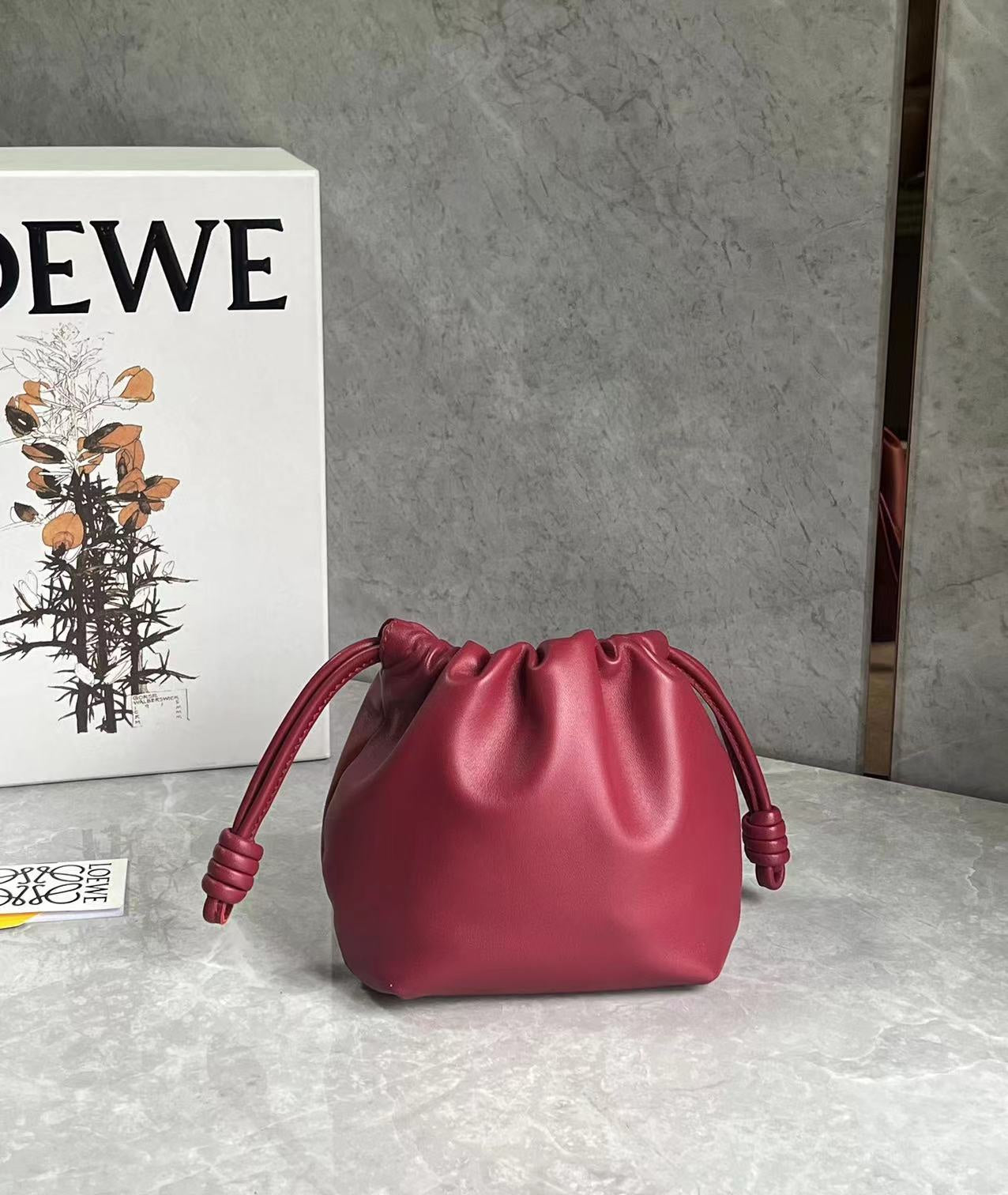 Flamenco Cluth Dark Burgundy Calfskin mysite