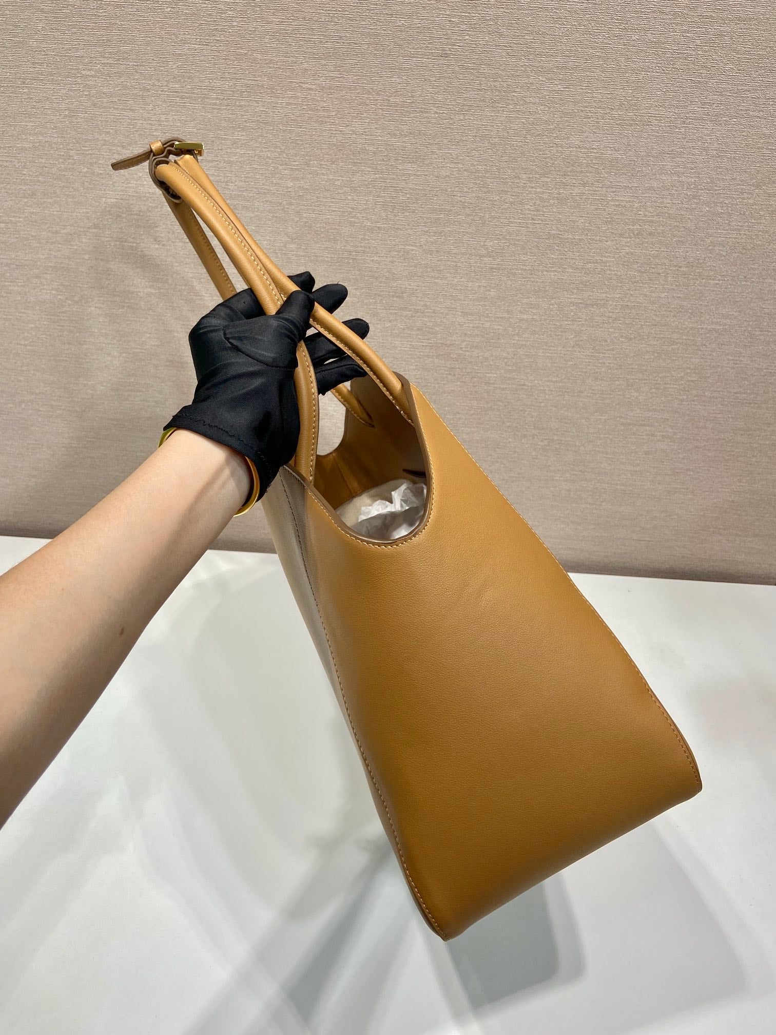 ELEGANT TOTE BAG 40 IN CIDER BROWN SMOOTH CALFSKIN mysite