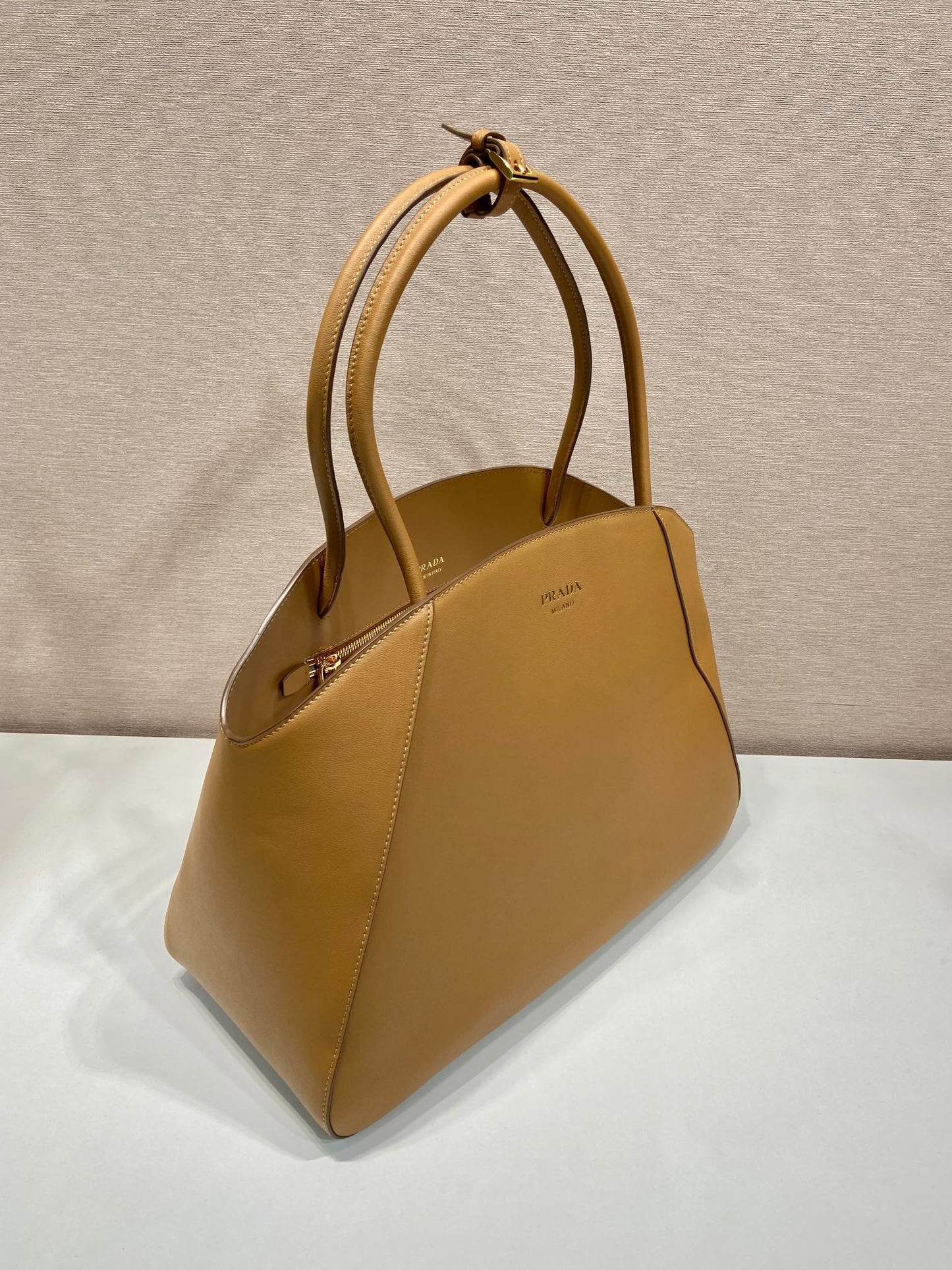 ELEGANT TOTE BAG 40 IN CIDER BROWN SMOOTH CALFSKIN mysite