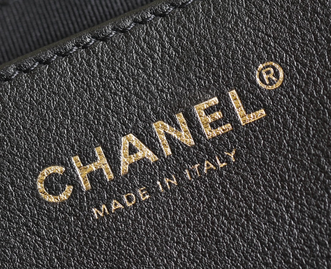 cc 24p hobo bag 28cm black lambskin gold hardware mysite