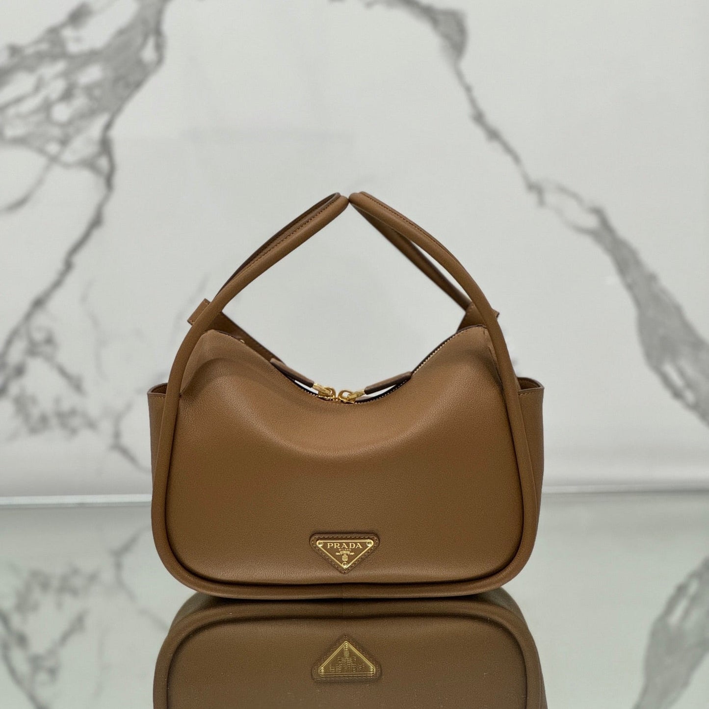 DARLING HANDBAG 25 IN RUSSET BROWN SOFT GRAIN LAMBSKIN mysite