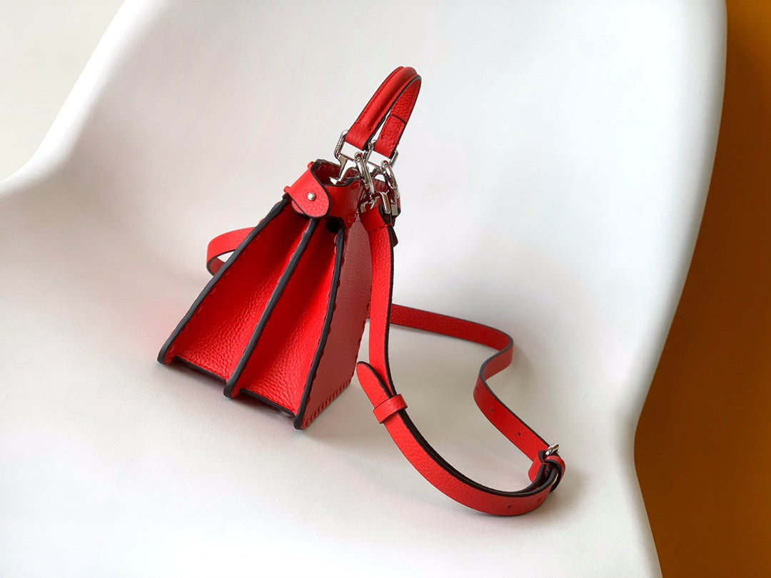 Peekaboo ISeeU Petite 20 Bag Red Leather Shw mysite