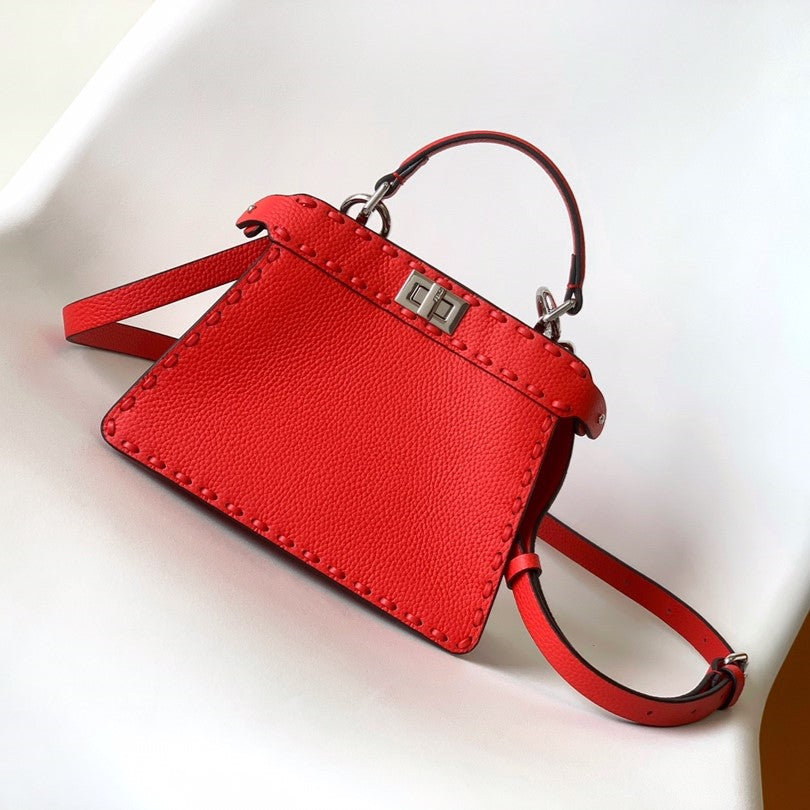 Peekaboo ISeeU Petite 20 Bag Red Leather Shw mysite