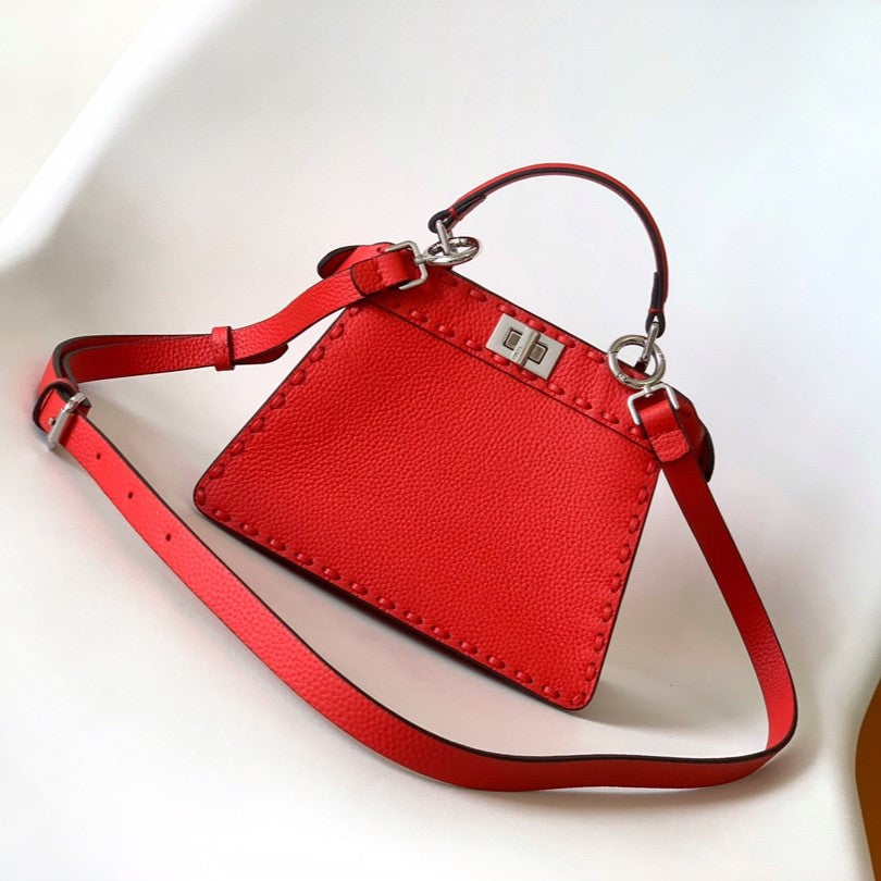 Peekaboo ISeeU Petite 20 Bag Red Leather Shw mysite
