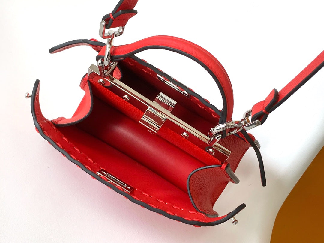 Peekaboo ISeeU Petite 20 Bag Red Leather Shw mysite