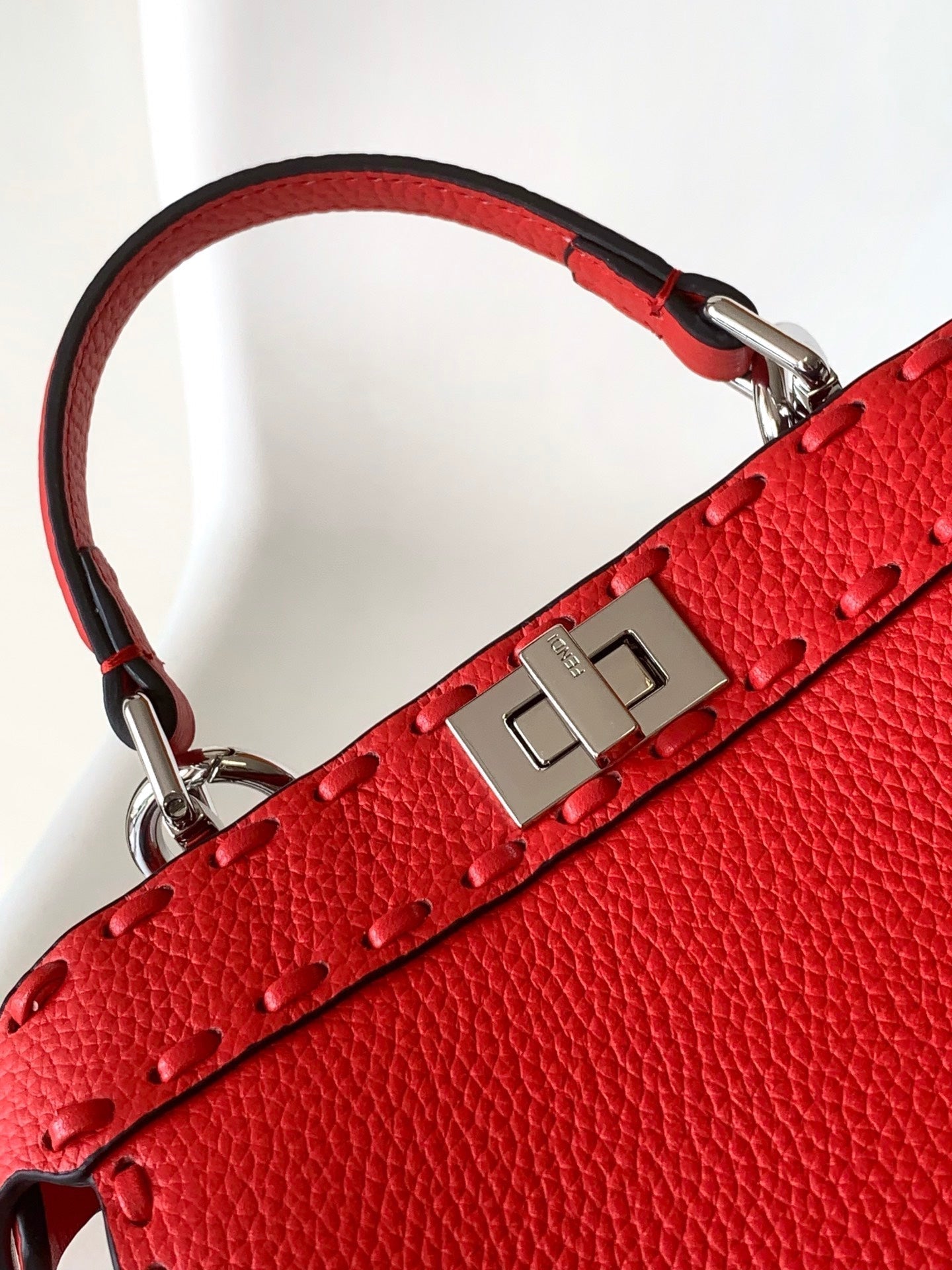 Peekaboo ISeeU Petite 20 Bag Red Leather Shw mysite