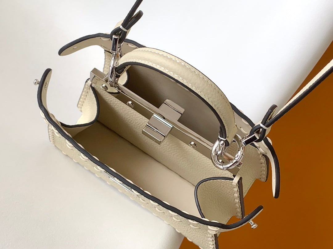 Peekaboo ISeeU Petite 20 Bag Ivory Leather Shw mysite