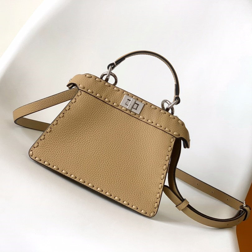 Peekaboo ISeeU Petite 20 Bag Light Brown Leather Shw mysite