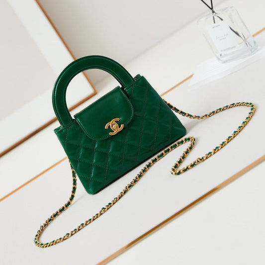 cc 24a nano 19cm kelly shopper bag green lambskin mysite
