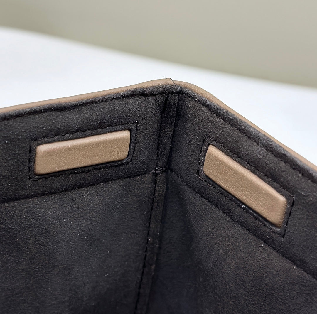 FENDI ORIGAMI MINI 19 IN TRUE BLUE MONOGRAM DENIM WITH CALFSKIN STRAP mysite