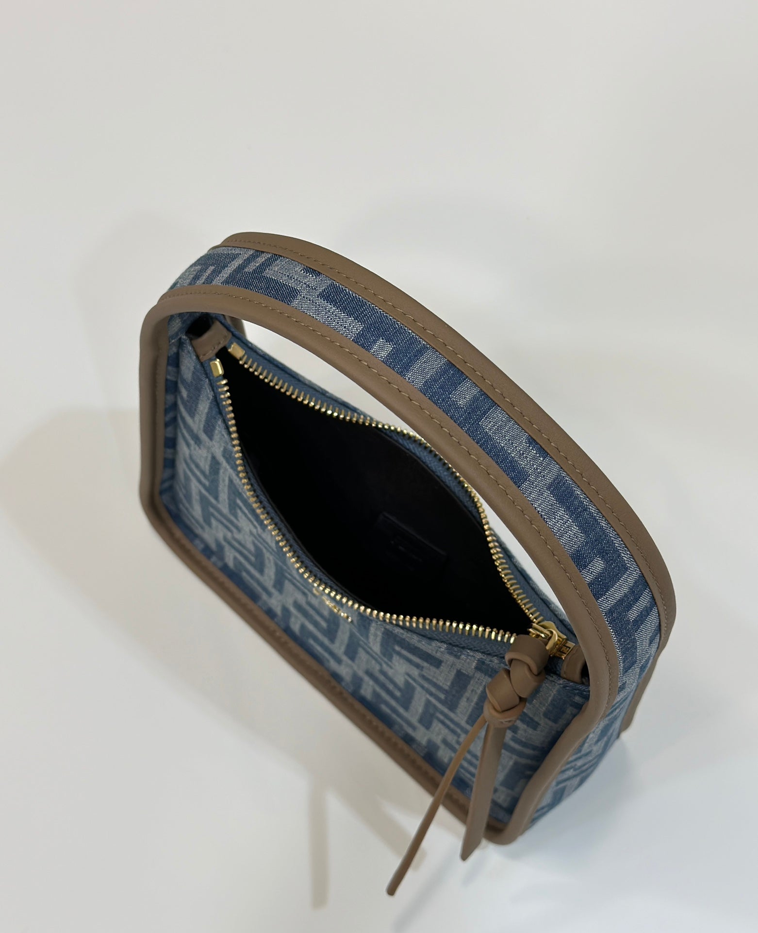 FENDI MEDIUM 27 BAG IN TRUE BLUE MONOGRAM DENIM GOLD HARDWARE mysite