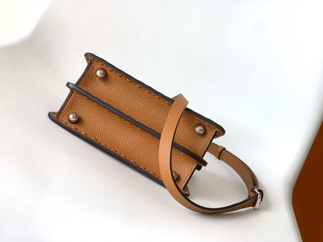 Peekaboo ISeeU Petite 20 Bag Tan Leather Shw mysite