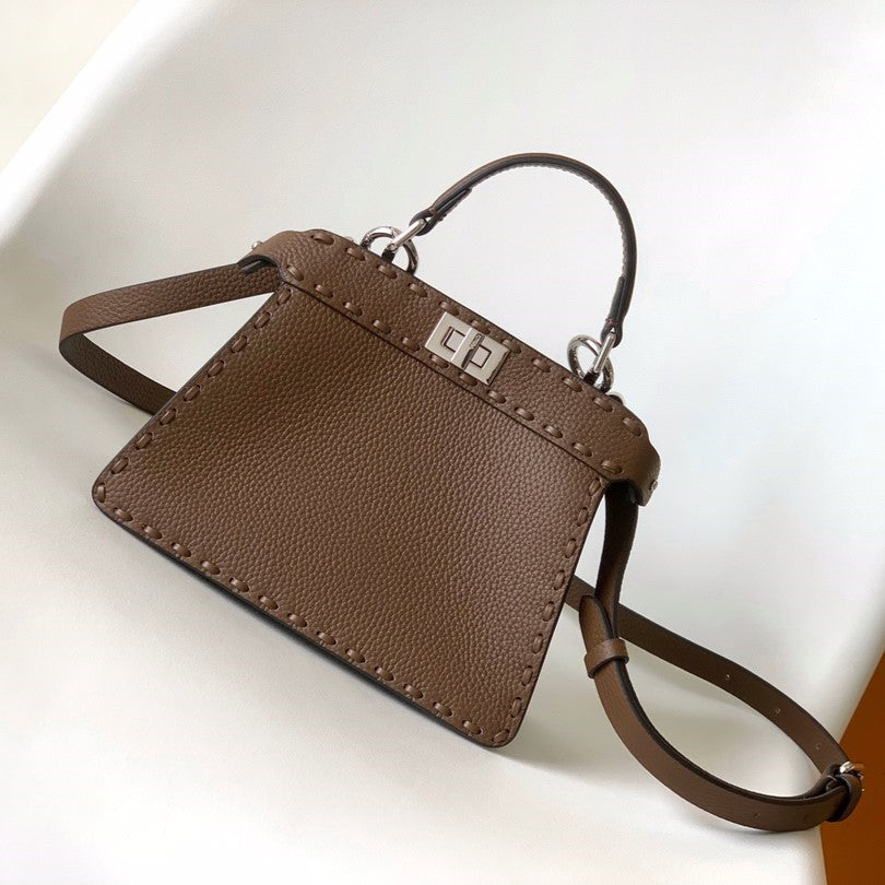 Peekaboo ISeeU Petite 20 Bag Chocolate Leather Shw mysite