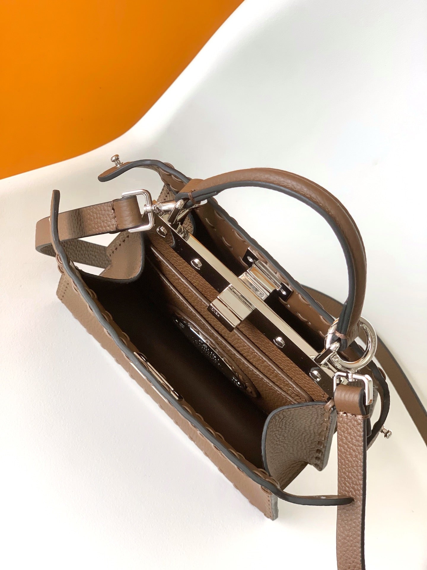 Peekaboo ISeeU Petite 20 Bag Chocolate Leather Shw mysite