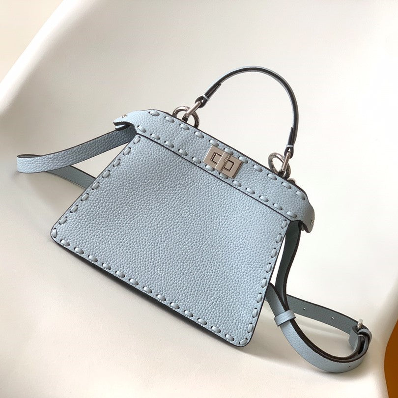 Peekaboo ISeeU Petite 20 Bag Baby Blue Leather Shw mysite