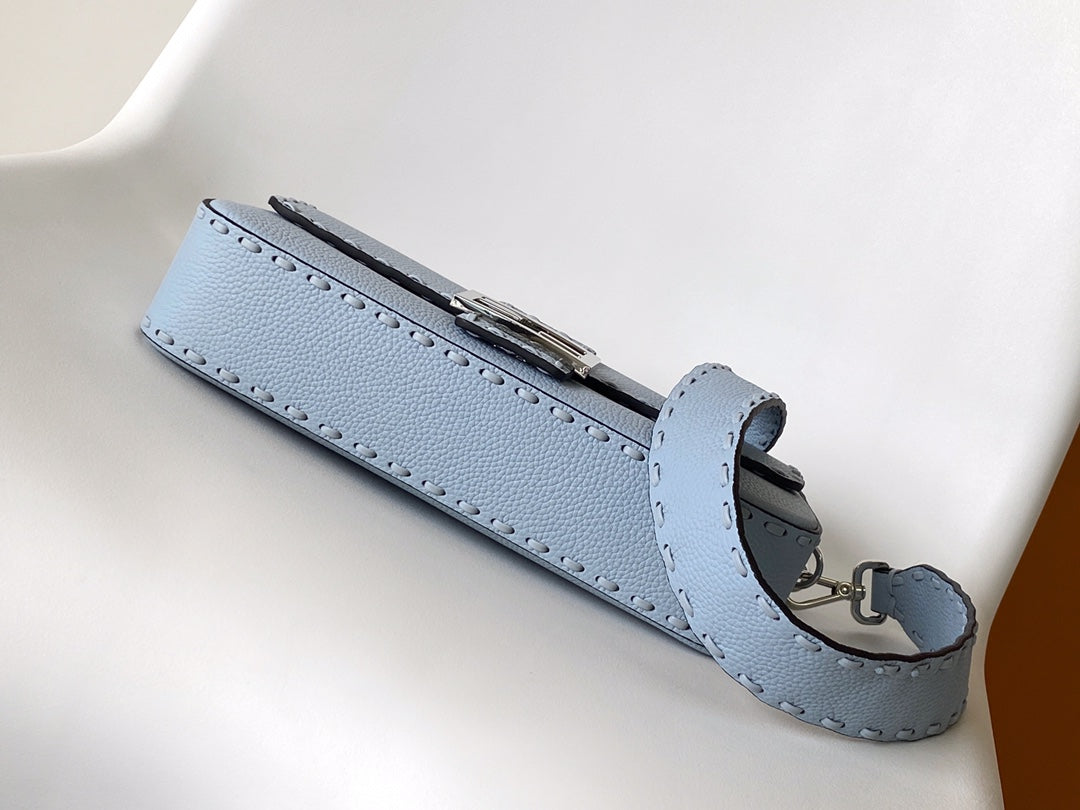 Fend Baguette 27 Bag Baby Blue Calfskin Shw mysite