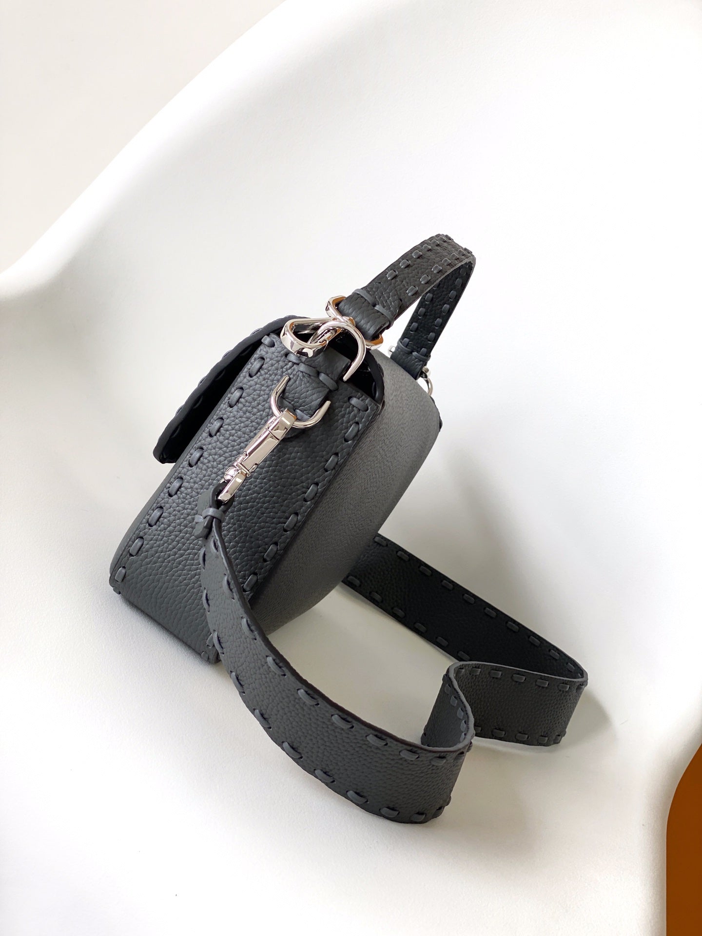 Fend Baguette 27 Bag Black Calfskin Shw mysite