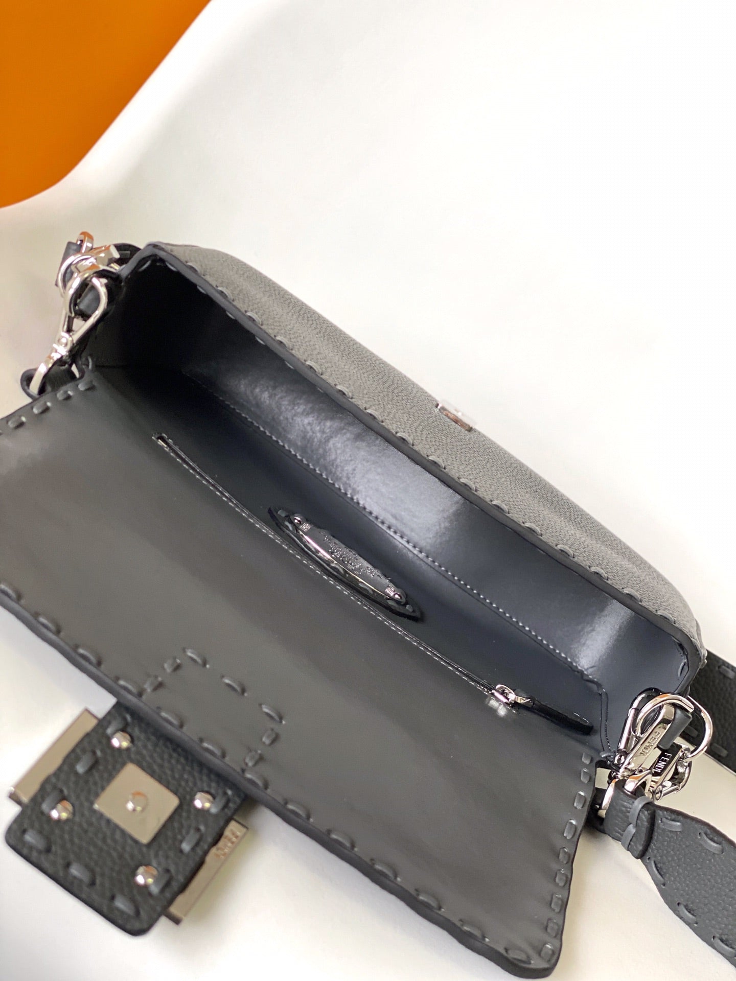 Fend Baguette 27 Bag Black Calfskin Shw mysite