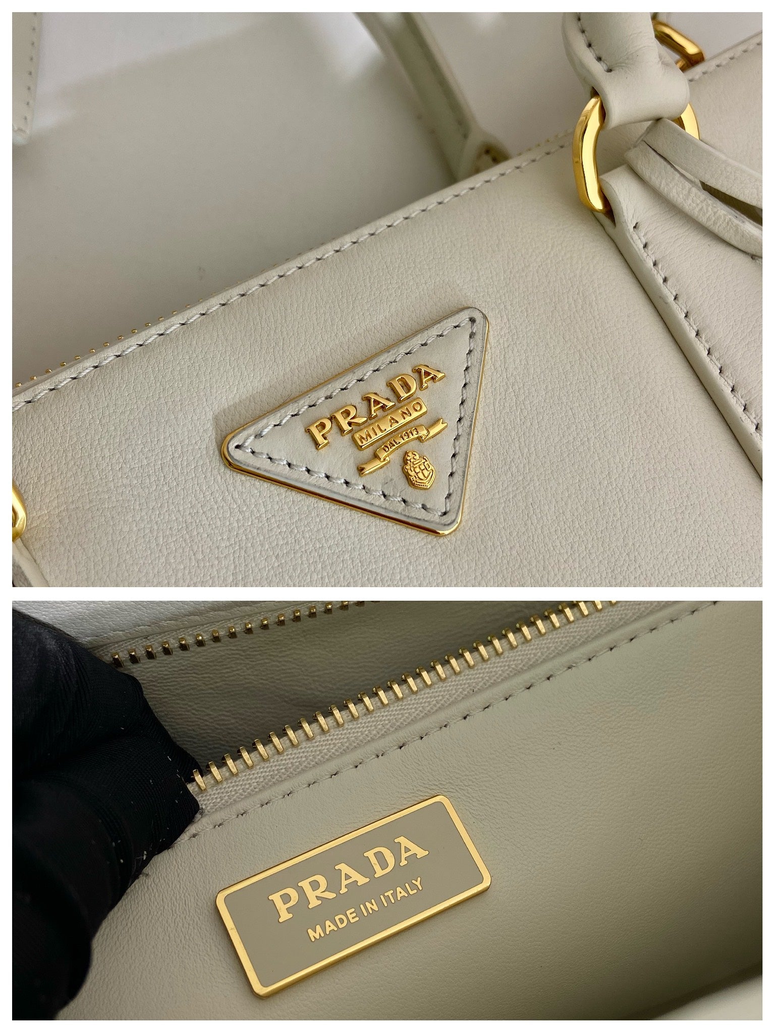 LARGE GALLERIA BAG 32 IN WHITE SMOOTH CALFSKIN GOLD HARDWARE mysite