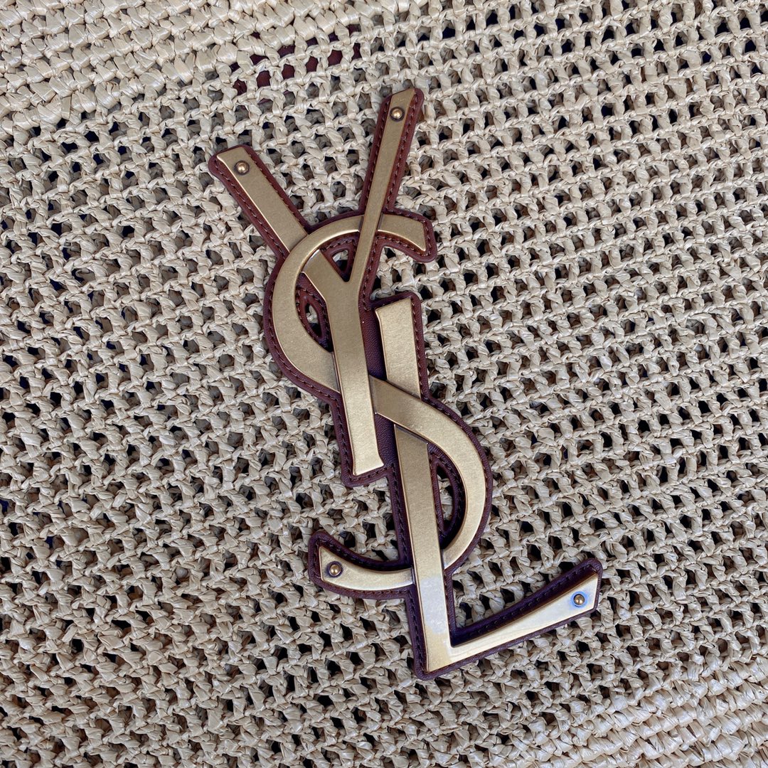 icare 58cm woven raffia brown calfskin mysite