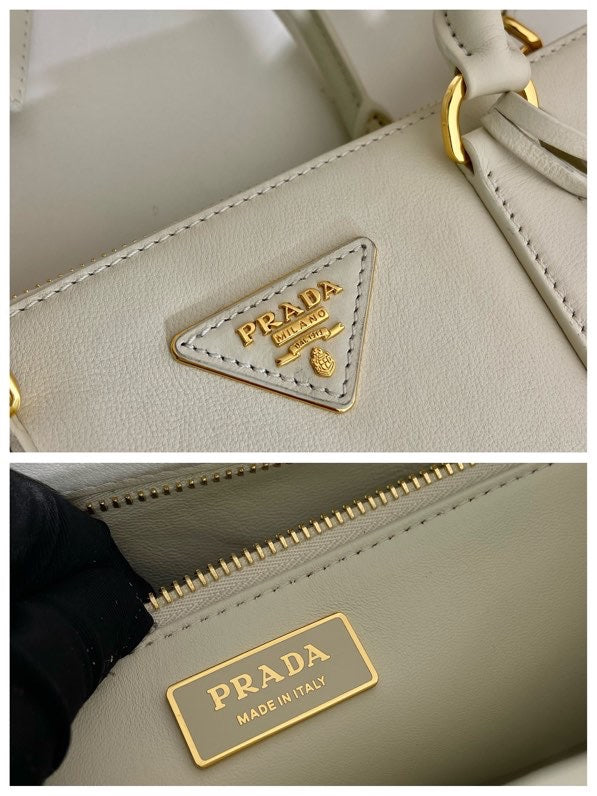 MEDIUM GALLERIA BAG 28 IN WHITE SMOOTH CALFSKIN GOLD HARDWARE mysite